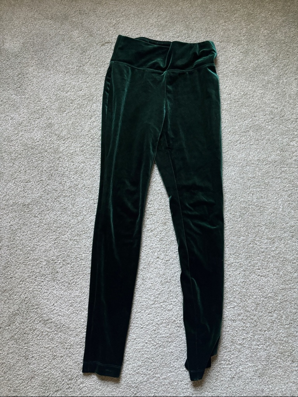 INC International Concepts Dark Green Velvet Skinny Pants